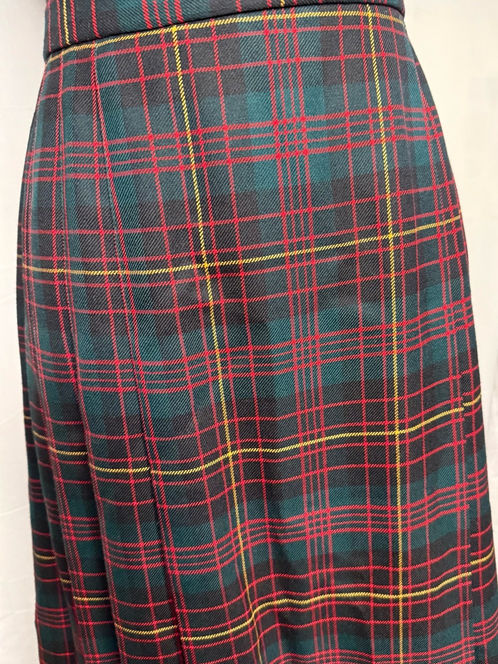 Pendleton Skirt Size 12 Virgin Wool Tartan Plaid Pleated Authentic Made In USA - Picture 3 of 7